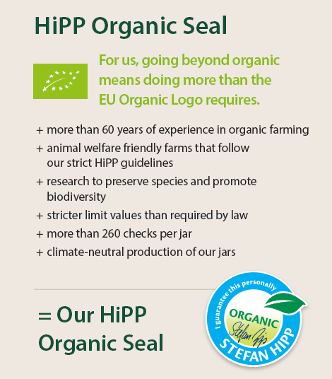 hipp organic weaning chart
